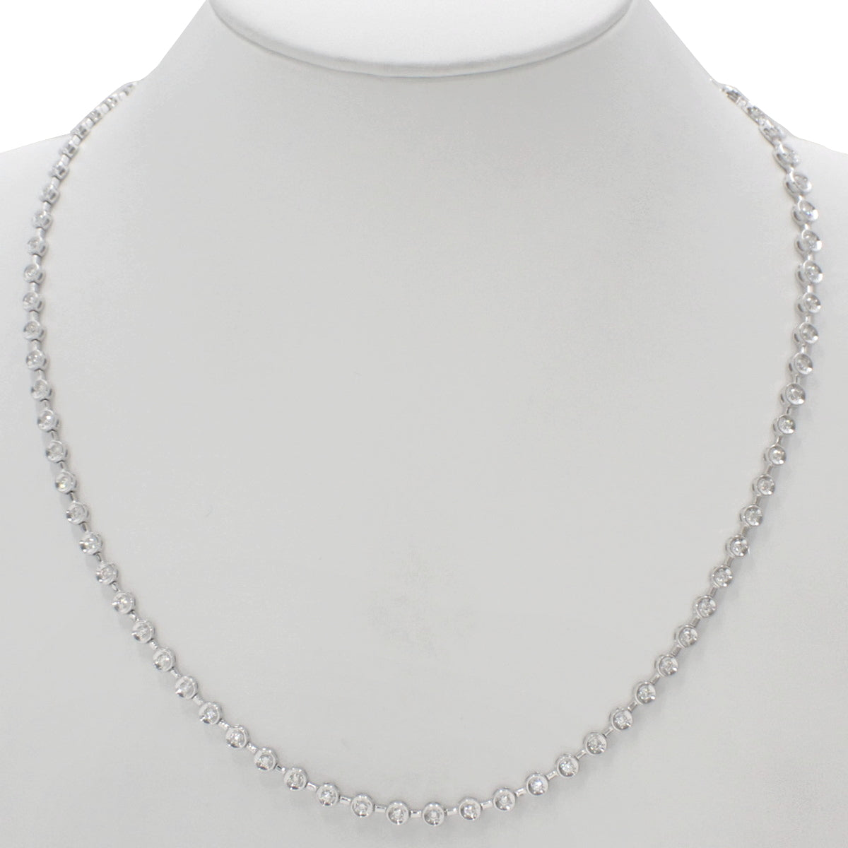 Diamond necklace D4.01 K18 white gold WG