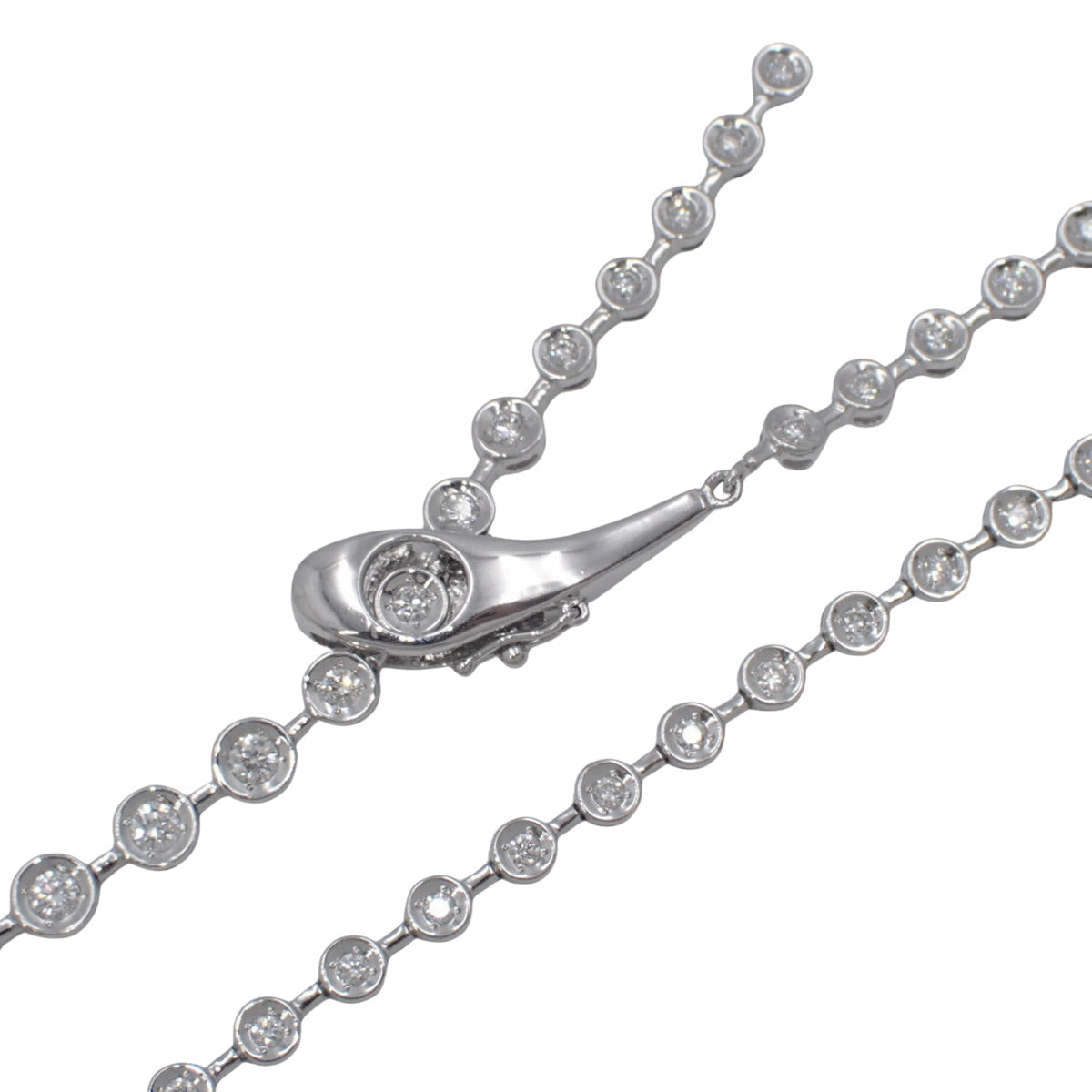 Diamond necklace D4.01 K18 white gold WG