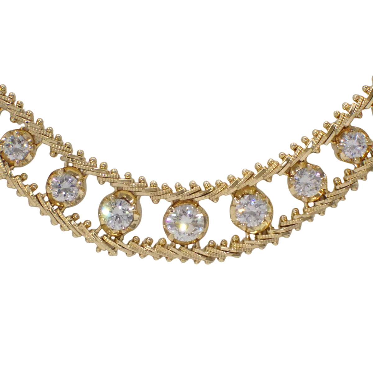 Diamond necklace D3.891 K18 yellow gold YG 23PD