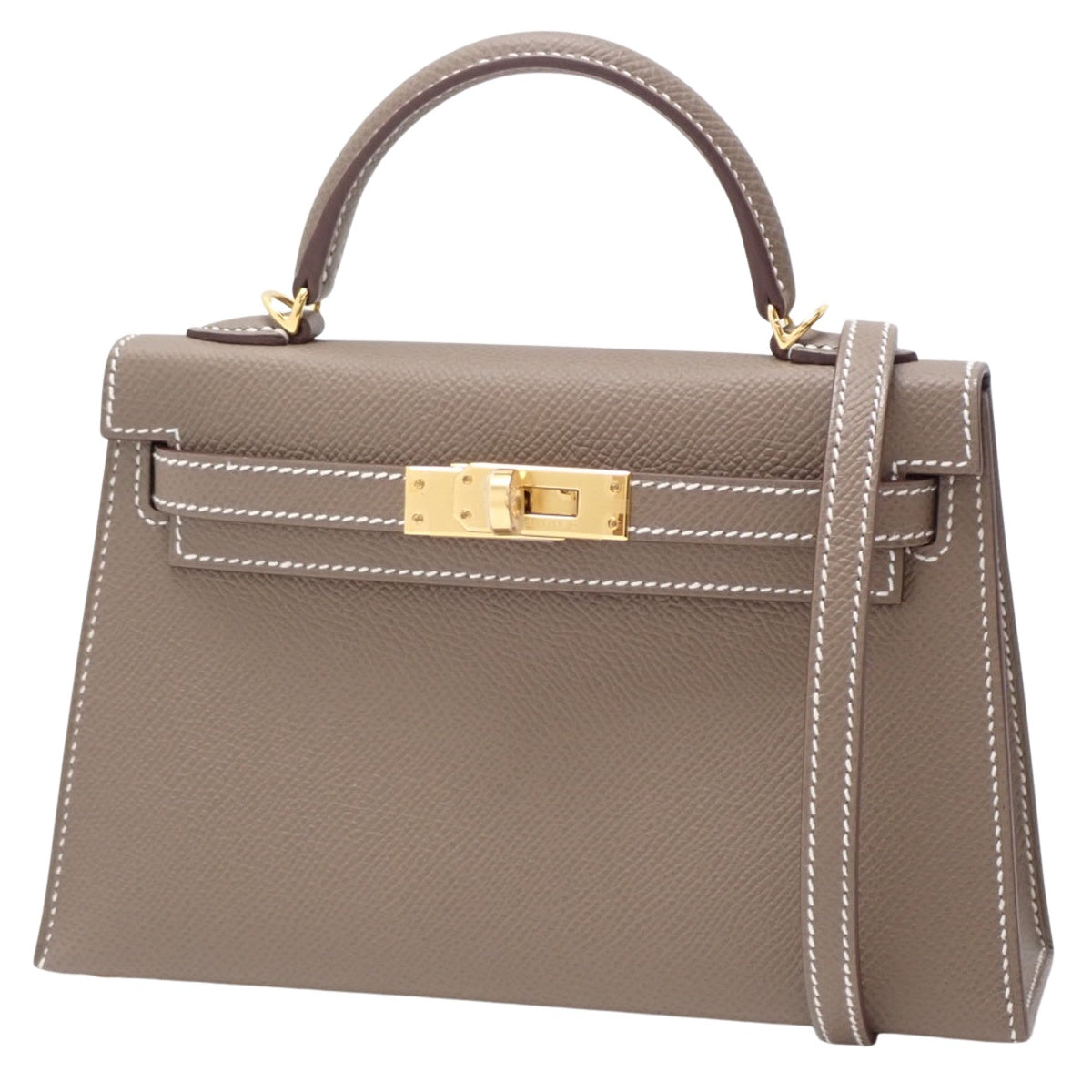 【新品】ミニケリードゥー (外縫い) ヴォーエプソン エトープ/エトゥープ ゴールド金具 K刻印