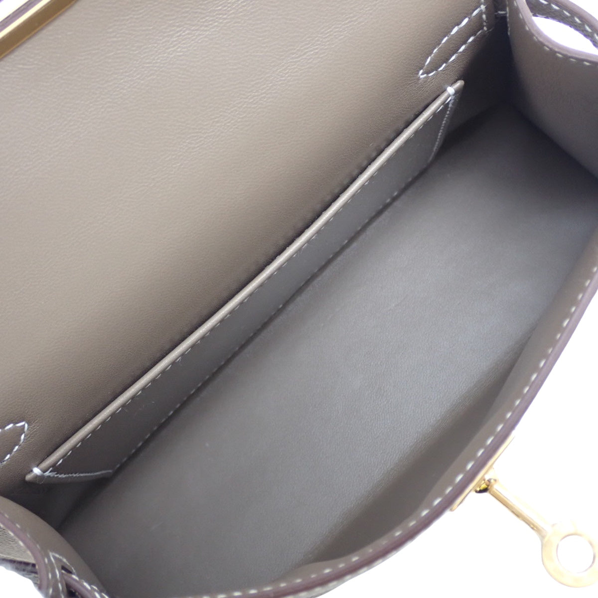 【新品】ミニケリードゥー (外縫い) ヴォーエプソン エトープ/エトゥープ ゴールド金具 K刻印