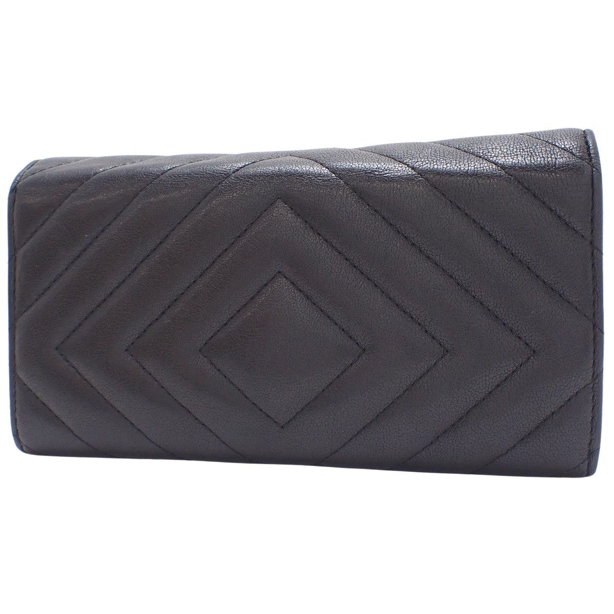 2.55/Chevron Long Flap Wallet in V-Stitch Lambskin