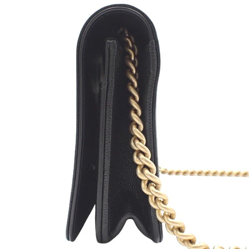 Matelasse Boy Chanel Coco Mark Chain Wallet Shoulder Bag in Caviar Skin (AP1117)