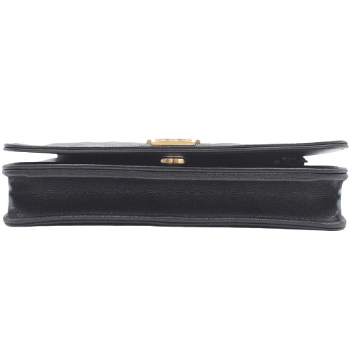 Matelasse Boy Chanel Coco Mark Chain Wallet Shoulder Bag in Caviar Skin (AP1117)