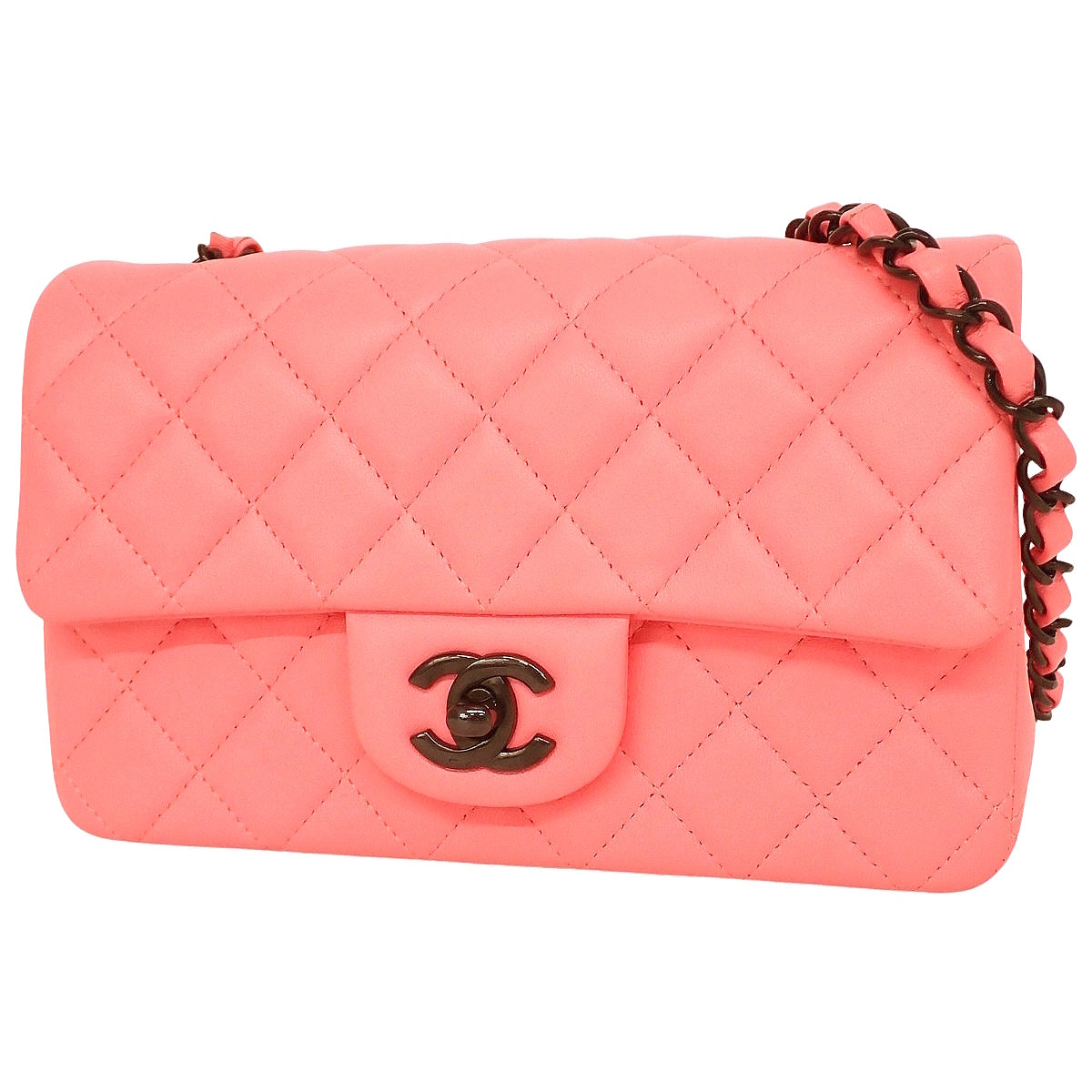 Mini Matelasse Chain Shoulder Bag in Lambskin