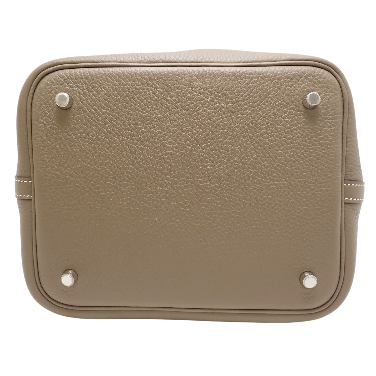 Picotin Lock MM Taurillon Clemence Etoupe/Etoupe Double Stamp
