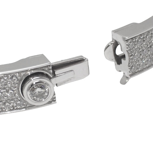 LOVE Bracelet Classic Model Pavé Diamond 12PD Diamond 18K White Gold WG Love Bracelet Full Diamond