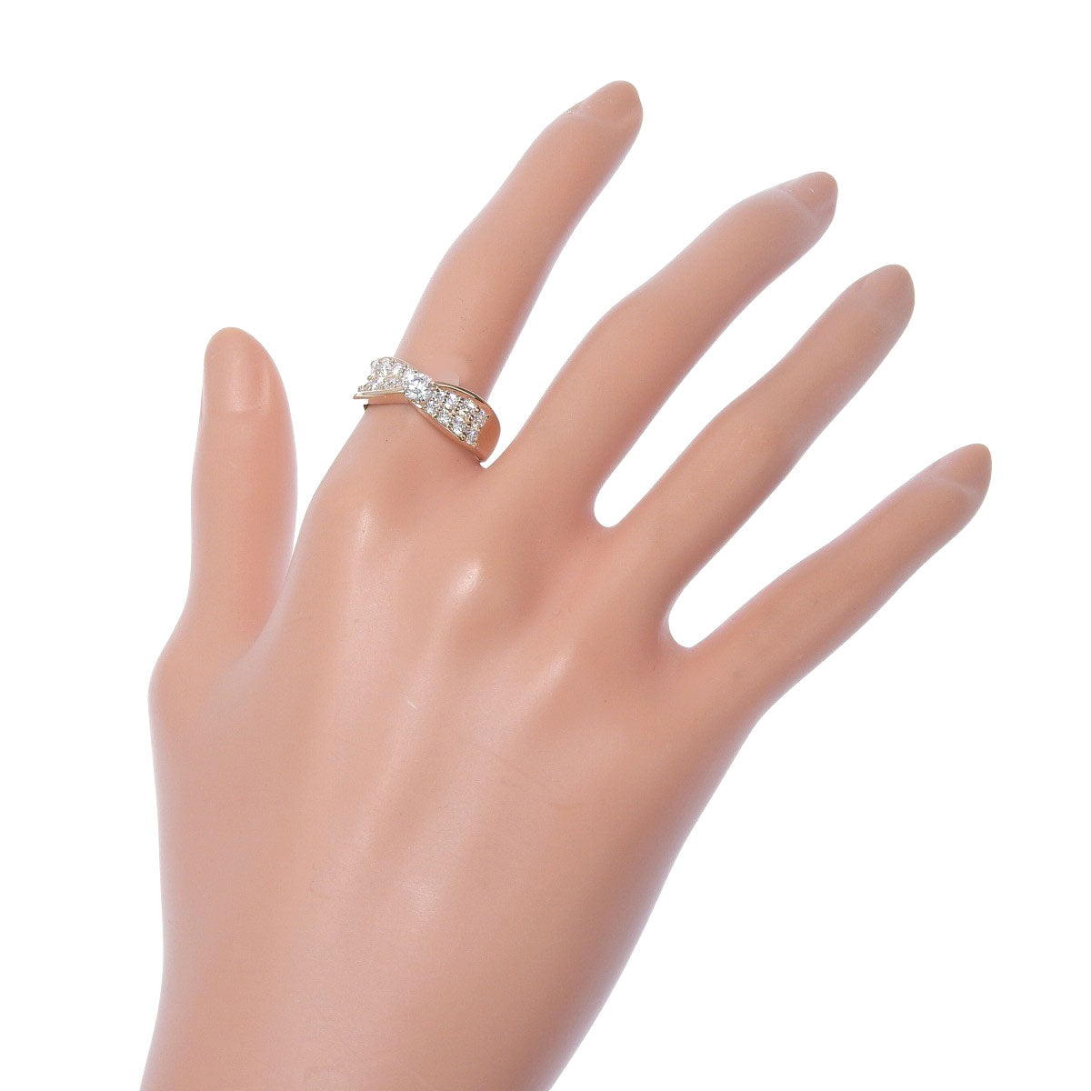 Ribbon Diamond Ring, 0.313 carats, 0.73 grams, 18K Pink Gold (K18PG)