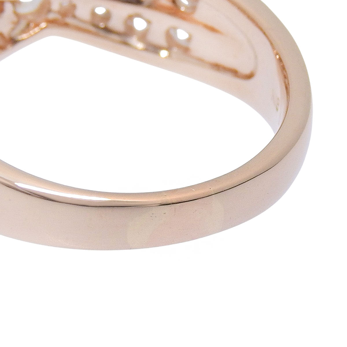 Ribbon Diamond Ring, 0.313 carats, 0.73 grams, 18K Pink Gold (K18PG)