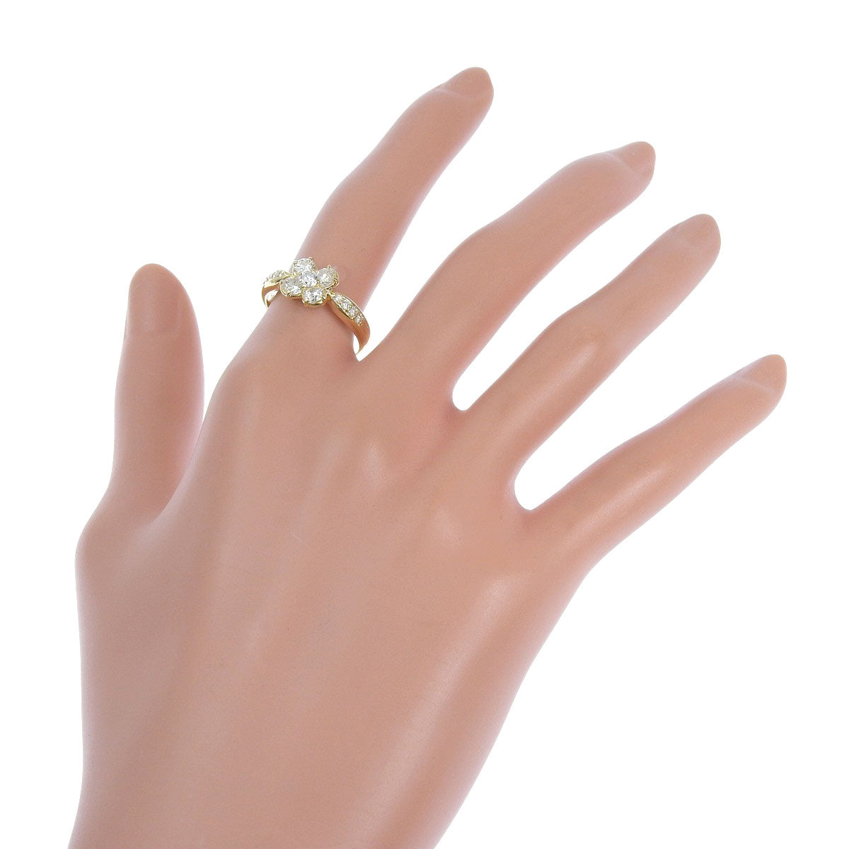Clover Diamond Ring, Yellow Gold (K18YG)
