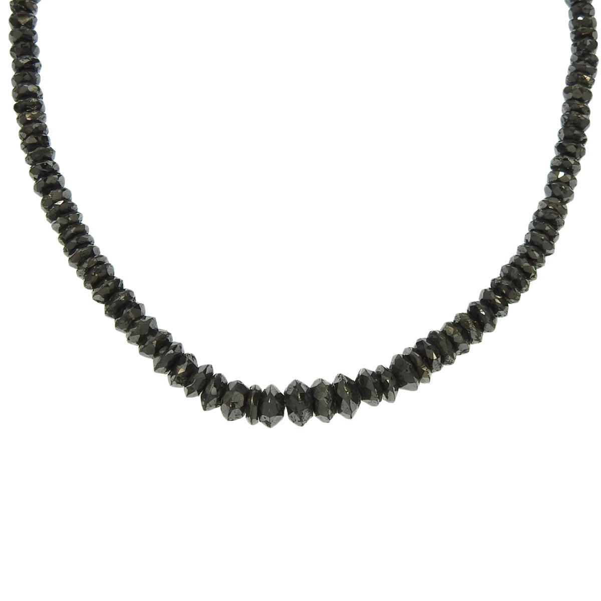 ブラックダイヤ ネックレス K18 ホワイトゴールド WG アクセサリー ジュエリー