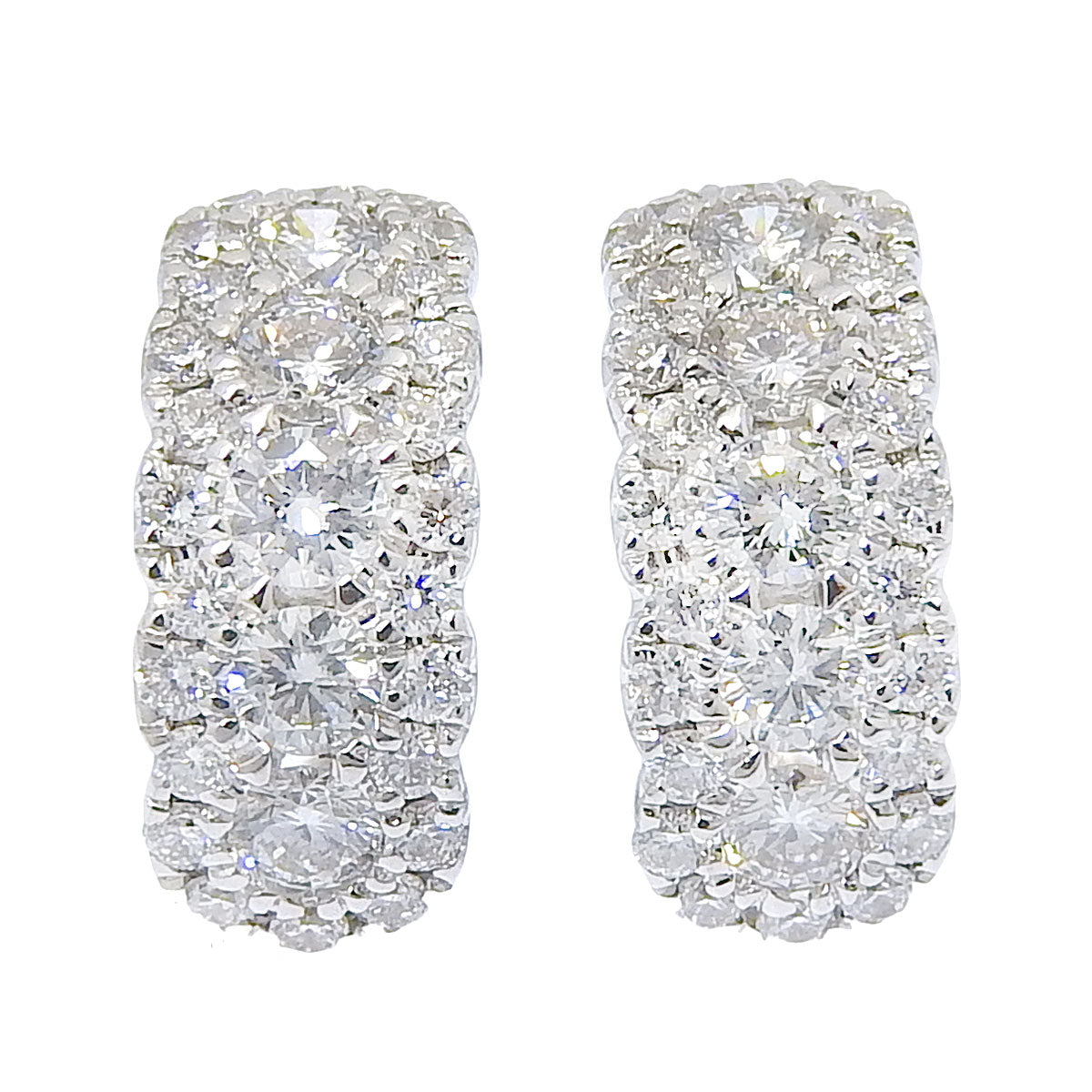 ダイヤモンド ピアス D0.50,0.50 ホワイトゴールド K18WG