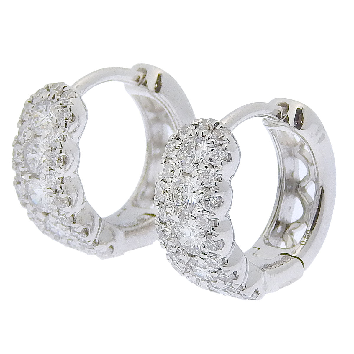 Diamond Earrings, 0.50 carats each, White Gold (K18WG)