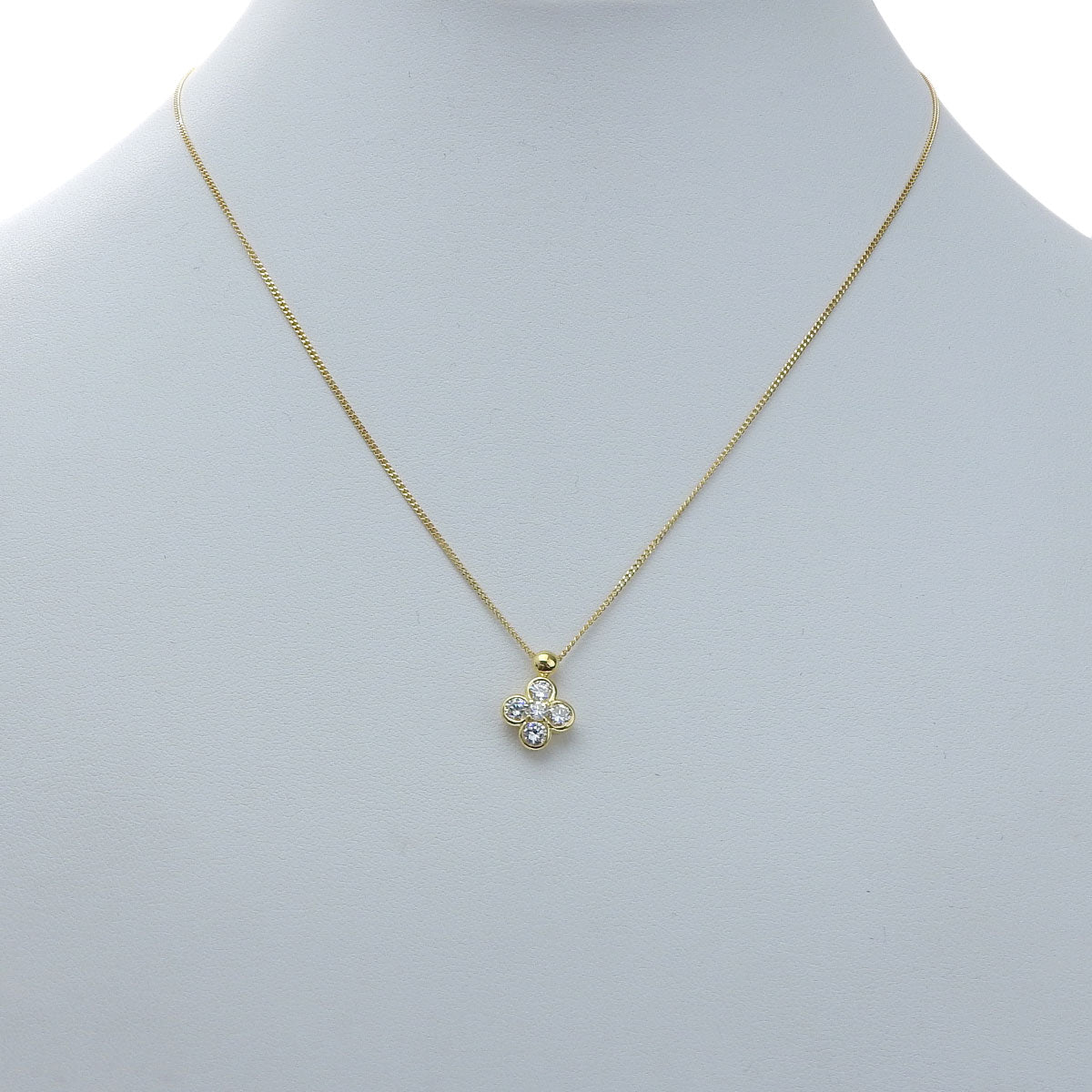 Clover Diamond Necklace, 0.50 carats, Yellow Gold (18K)