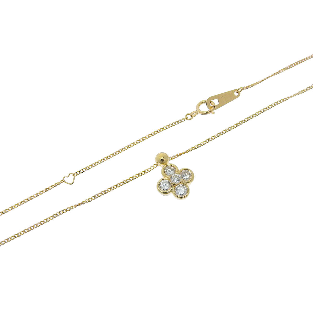 Clover Diamond Necklace, 0.50 carats, Yellow Gold (18K)