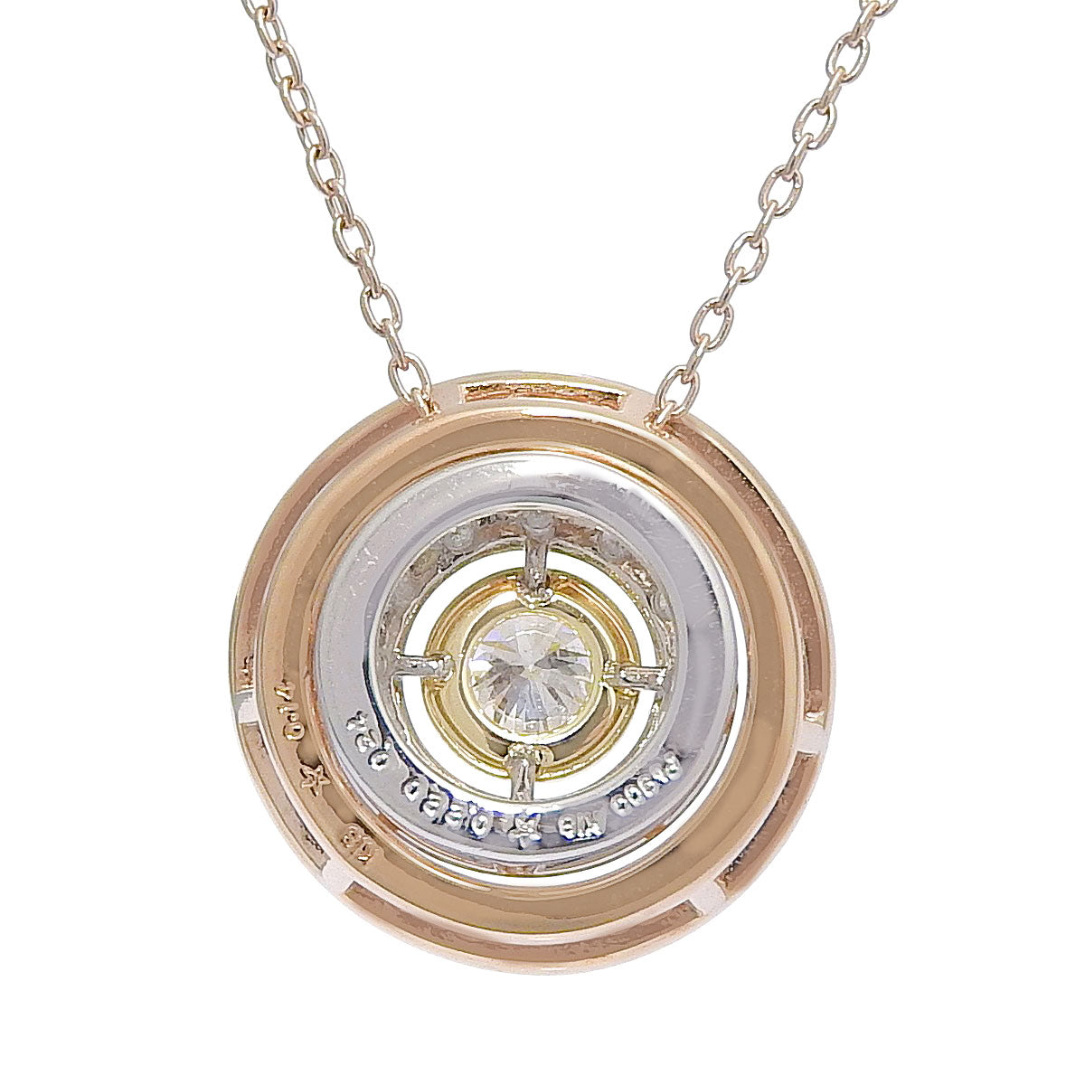 圆形钻石项链 D0.220,0.24,0.14 铂金 Pt900 粉红金 K18PG 黄金 K18YG 饰品 首饰