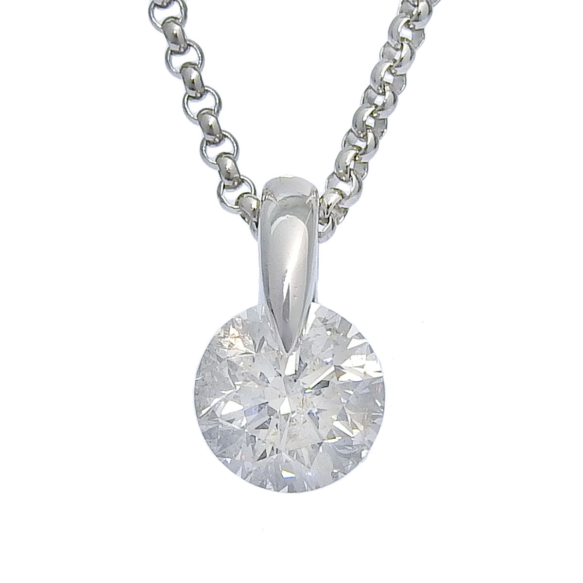 Single-diamond necklace, 1.001 carats, platinum (Pt850 and Pt900)