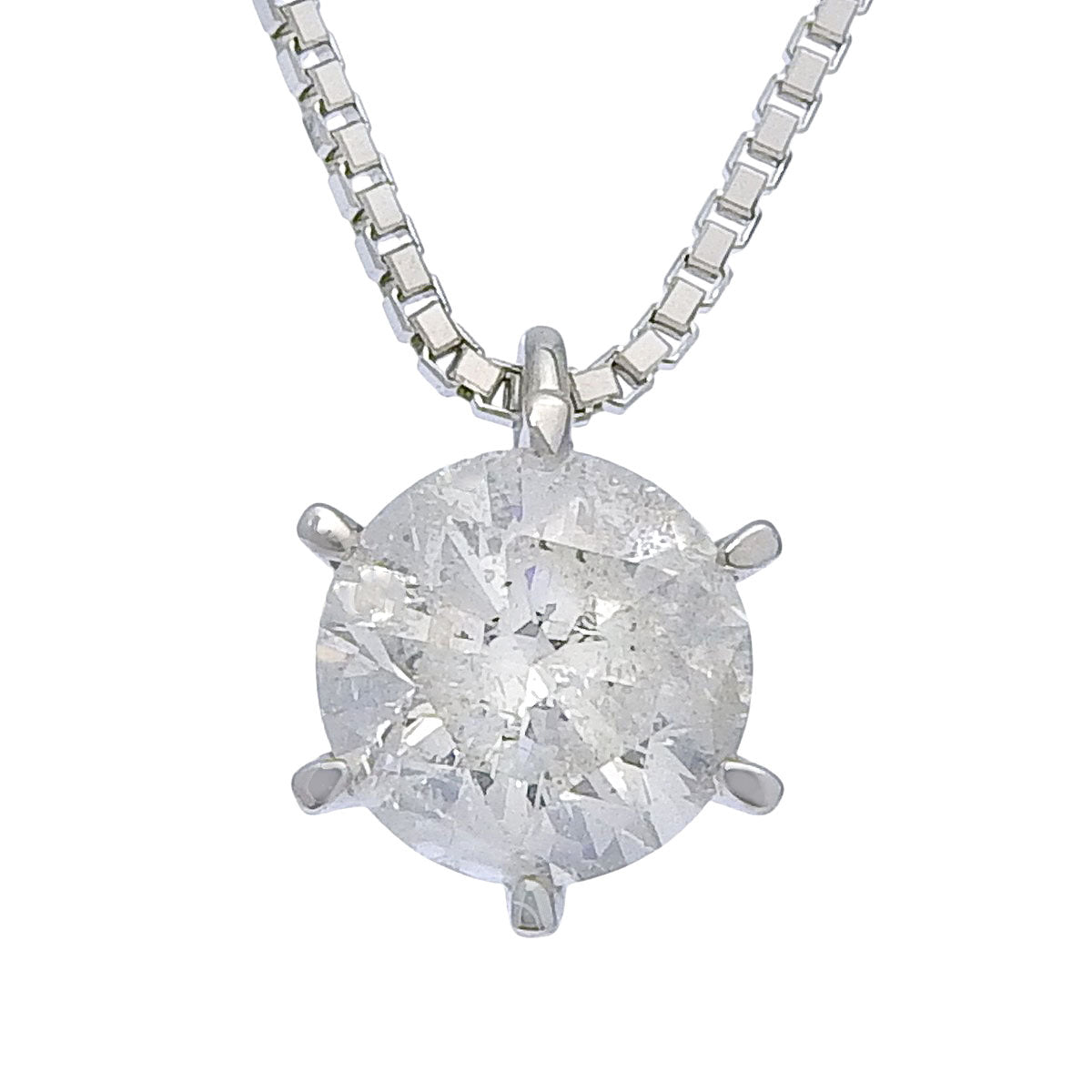Single-diamond necklace, 1.200 carats, platinum (Pt850, Pt900)