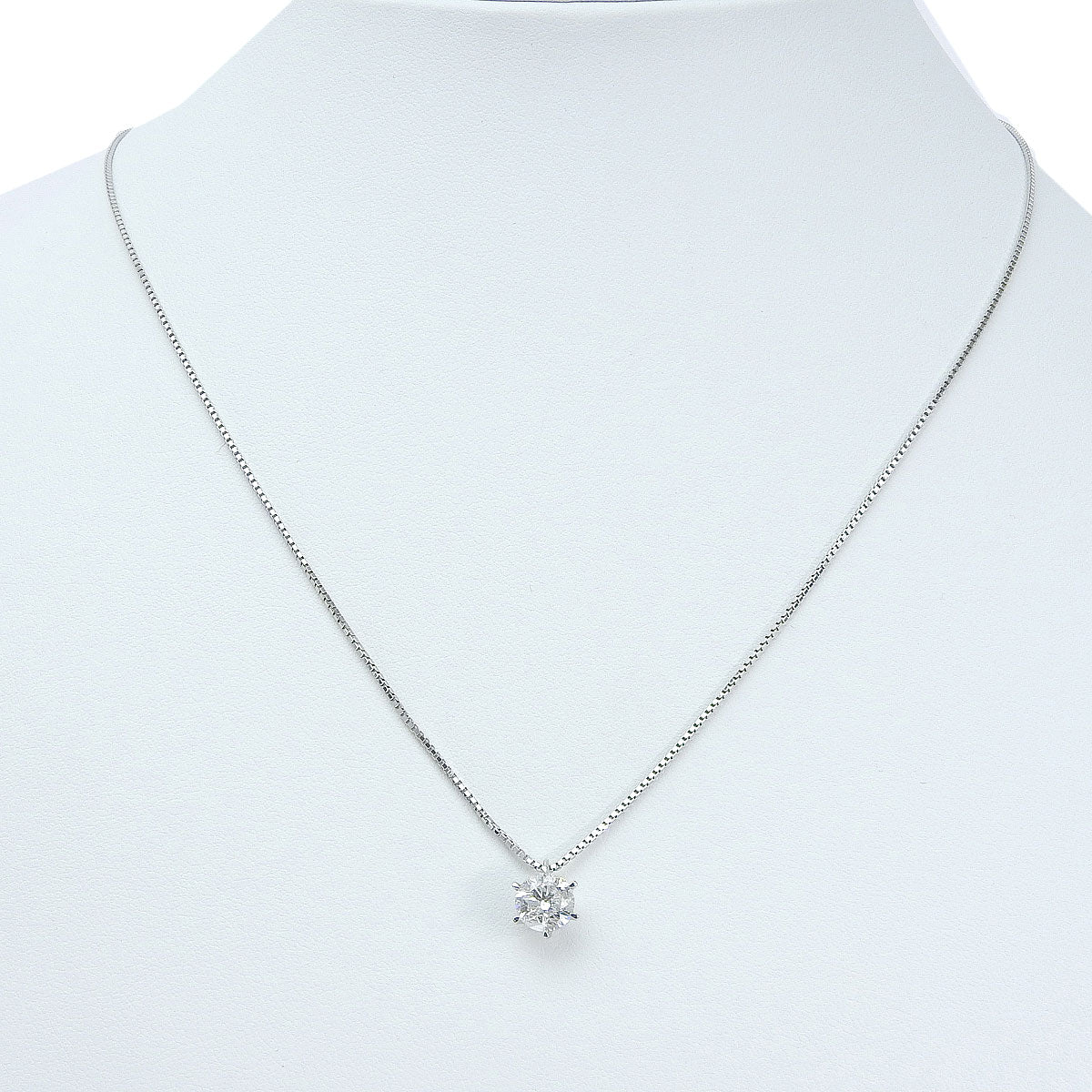 Single-diamond necklace, 1.200 carats, platinum (Pt850, Pt900)