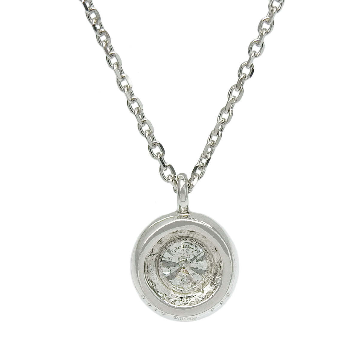 Diamond necklace, 0.66 carats, 0.185 grams, 18K white gold.