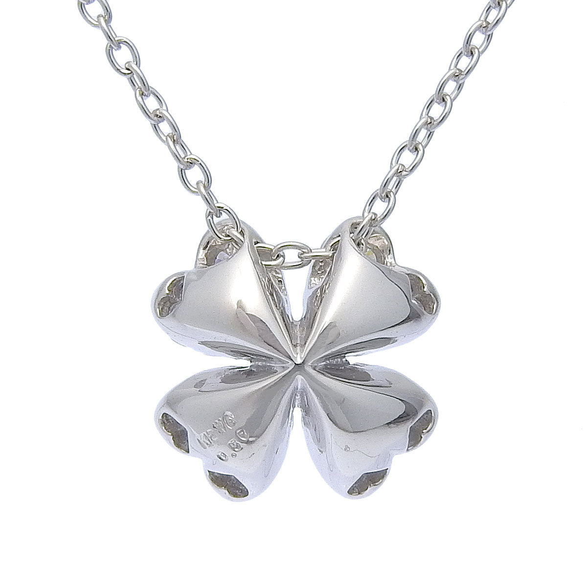 Clover Diamond Necklace, 0.56 carats, White Gold (K18WG)