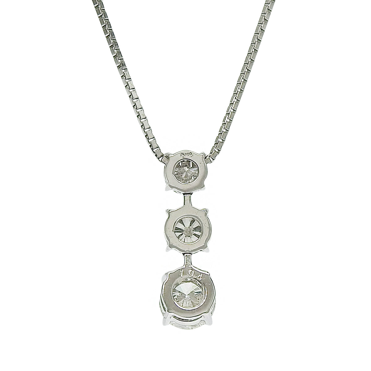 Trilogy Diamond Necklace, 1.04 carats, Platinum (Pt900, Pt850)