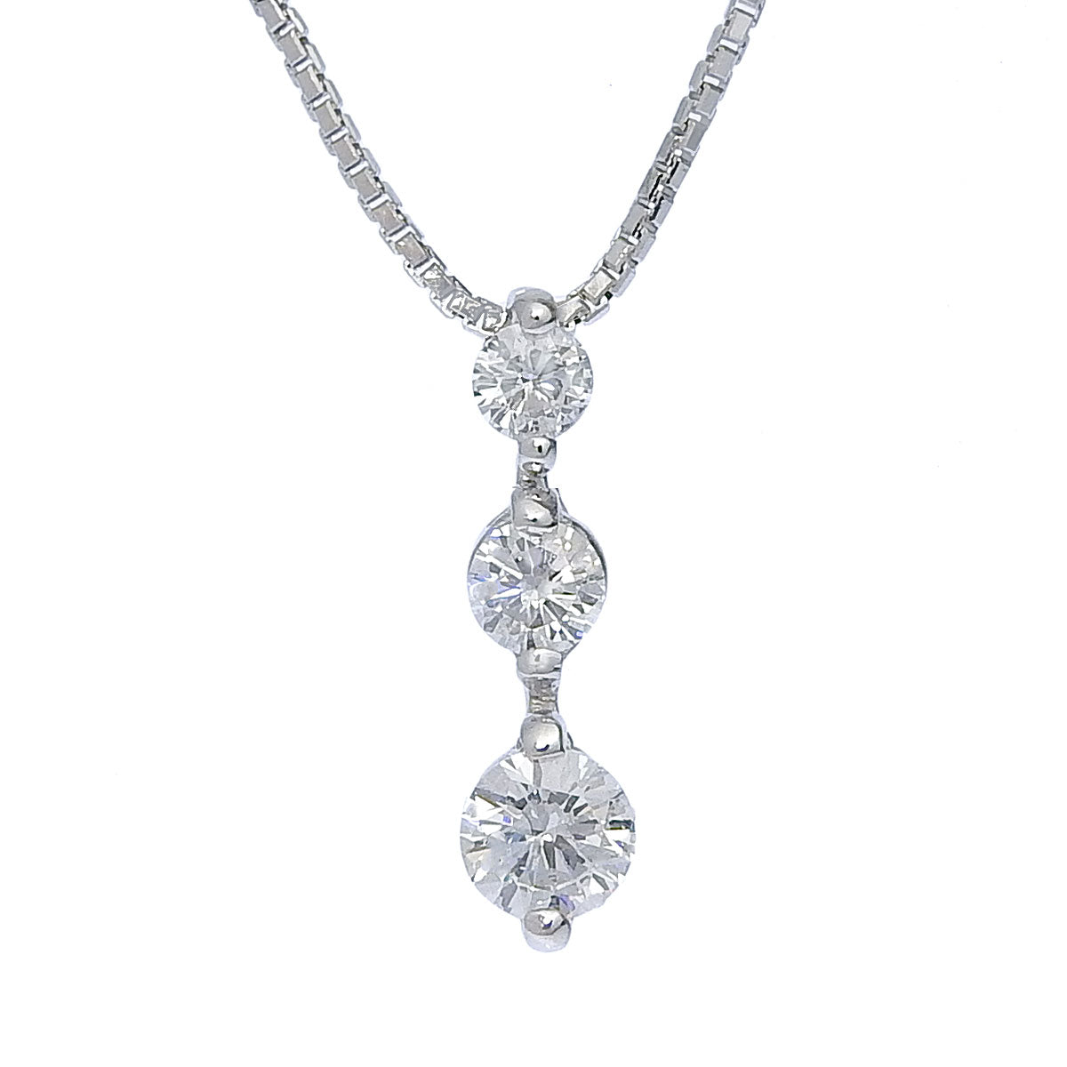 Diamond Trilogy Necklace, 0.51 carats, White Gold (18K)