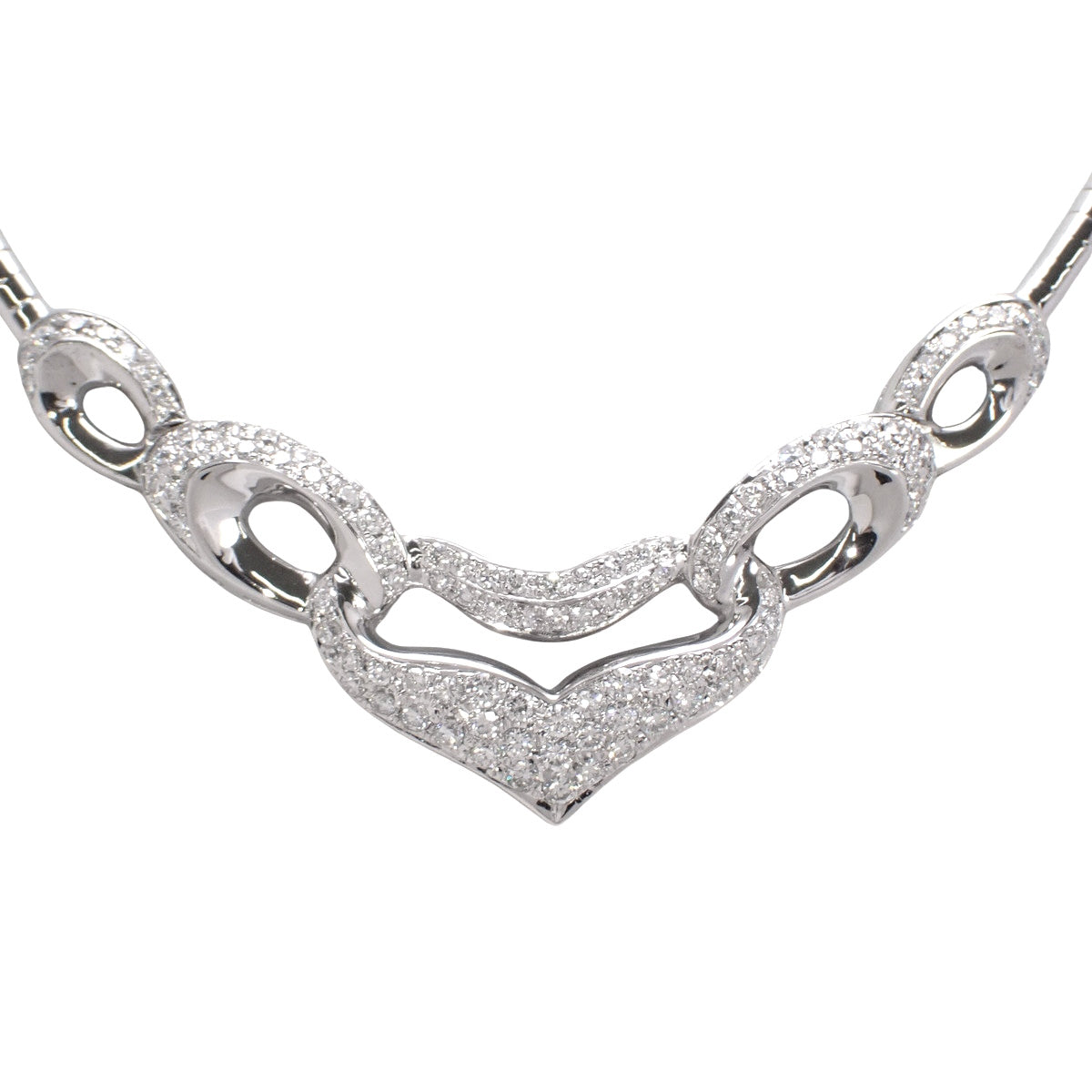 Diamond Necklace, 2.04 carats, 14K White Gold
