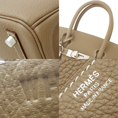【未使用】バーキン25 トゴ パラジウム金具 エトープ/エトゥープ シルバー金具 W刻印