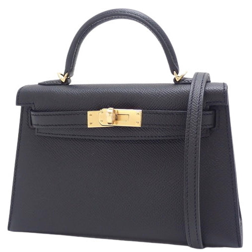 Mini Kelly Doo(外缝线)Mini Kelly 2 肩背包,Epsom 皮革,W 印章