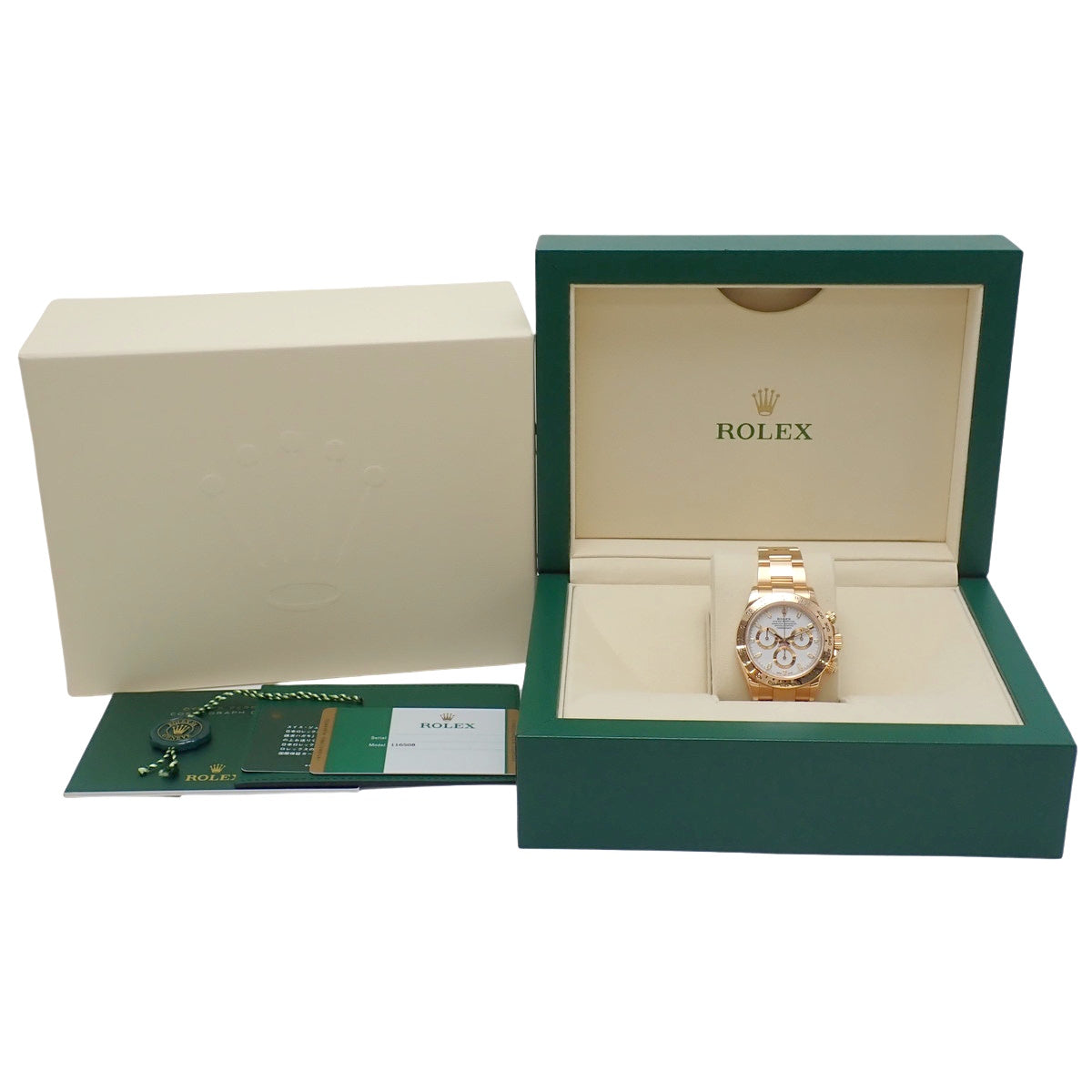 116508 Daytona YG, random serial number, automatic winding, white dial.