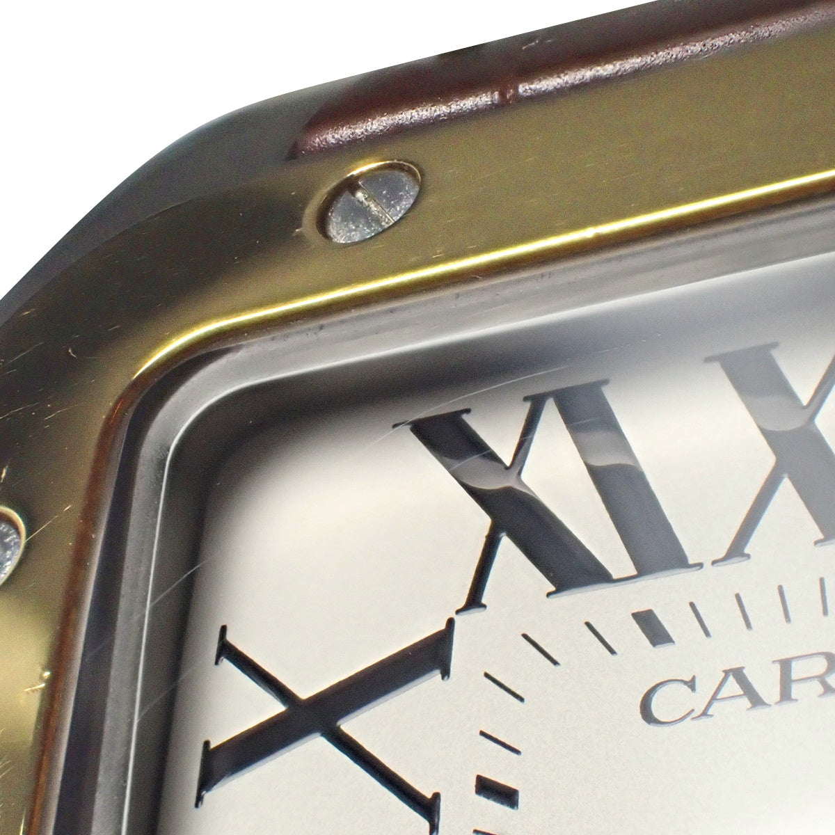 W20072X7 Santos 100LM YG/SS/Leather Automatic Silver