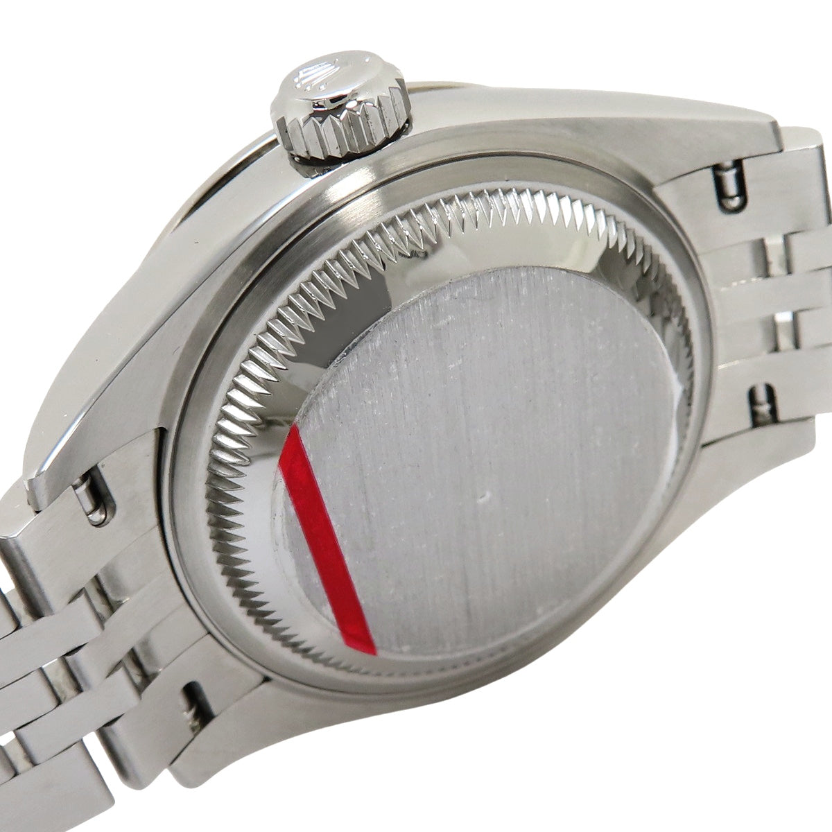 Datejust 28 279384RBR WG/SS, random serial number, automatic winding, dark gray dial, diamond bezel.