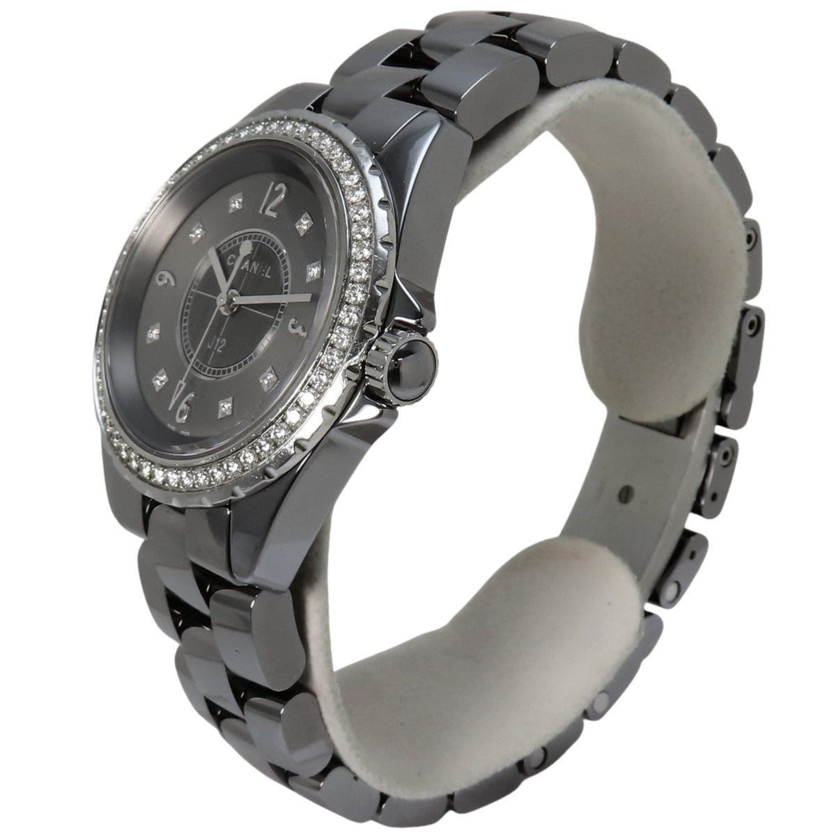 H2565 J12 クロマティック TI/CE クオーツ グレー ダイヤベゼル