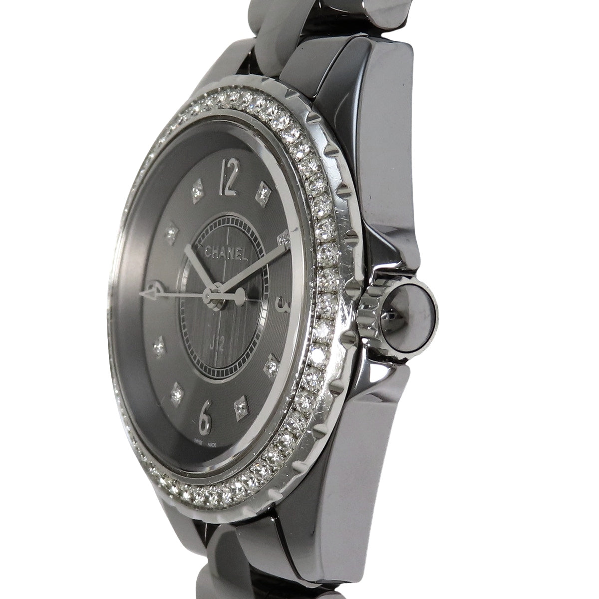 H2565 J12 クロマティック TI/CE クオーツ グレー ダイヤベゼル