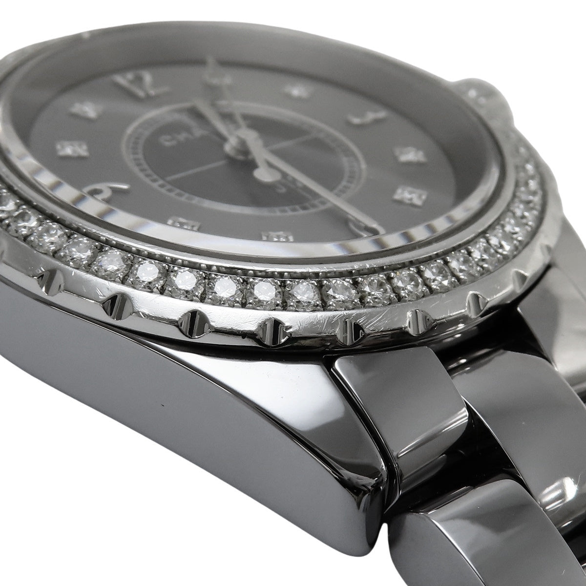 H2565 J12 クロマティック TI/CE クオーツ グレー ダイヤベゼル