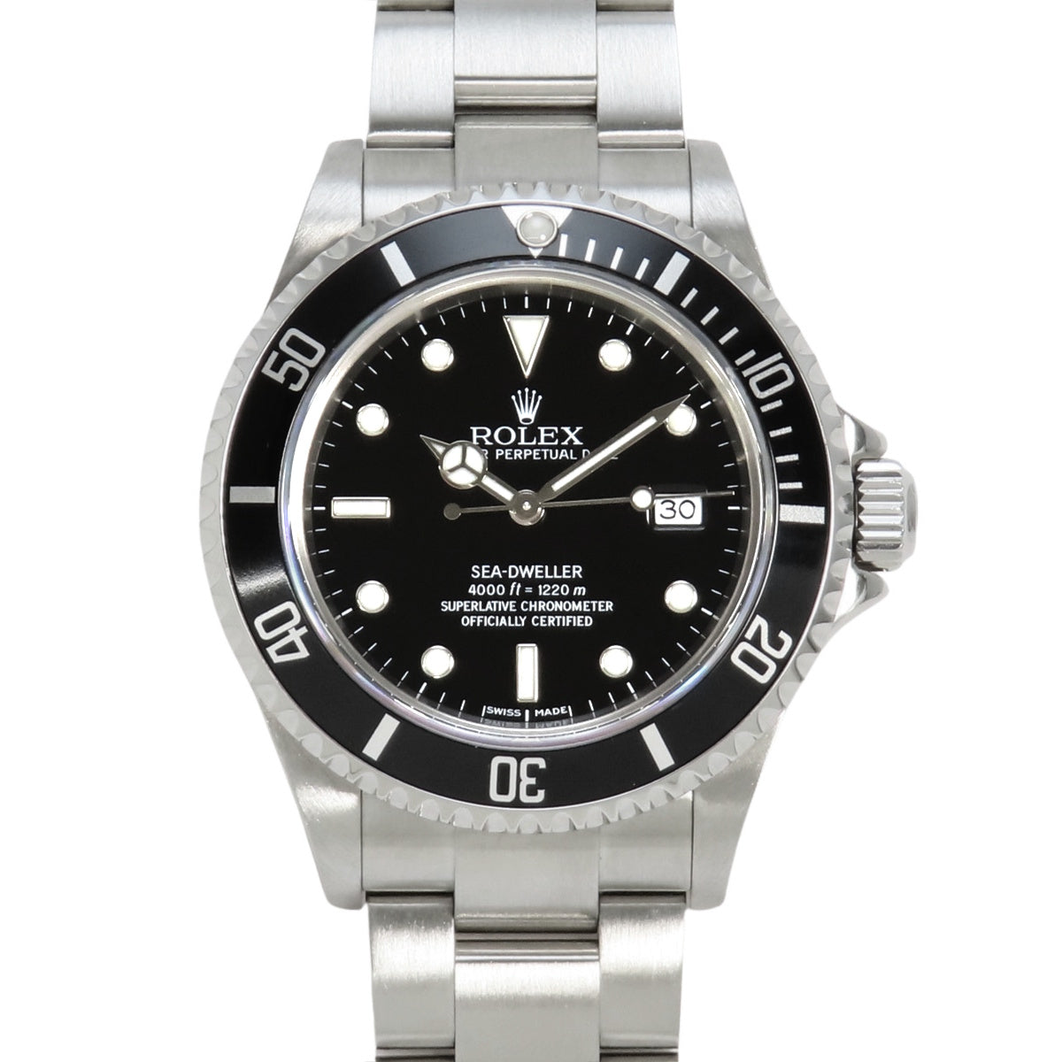 劳力士 Sea-Dweller 16600,Sea-Dweller,精钢材质,F字头,黑色表盘,自动上链。