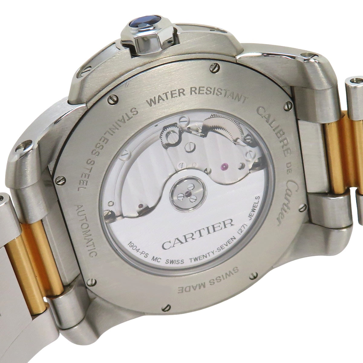 卡地亚卡利伯系列W7100036 PG/SS银色自动腕表
