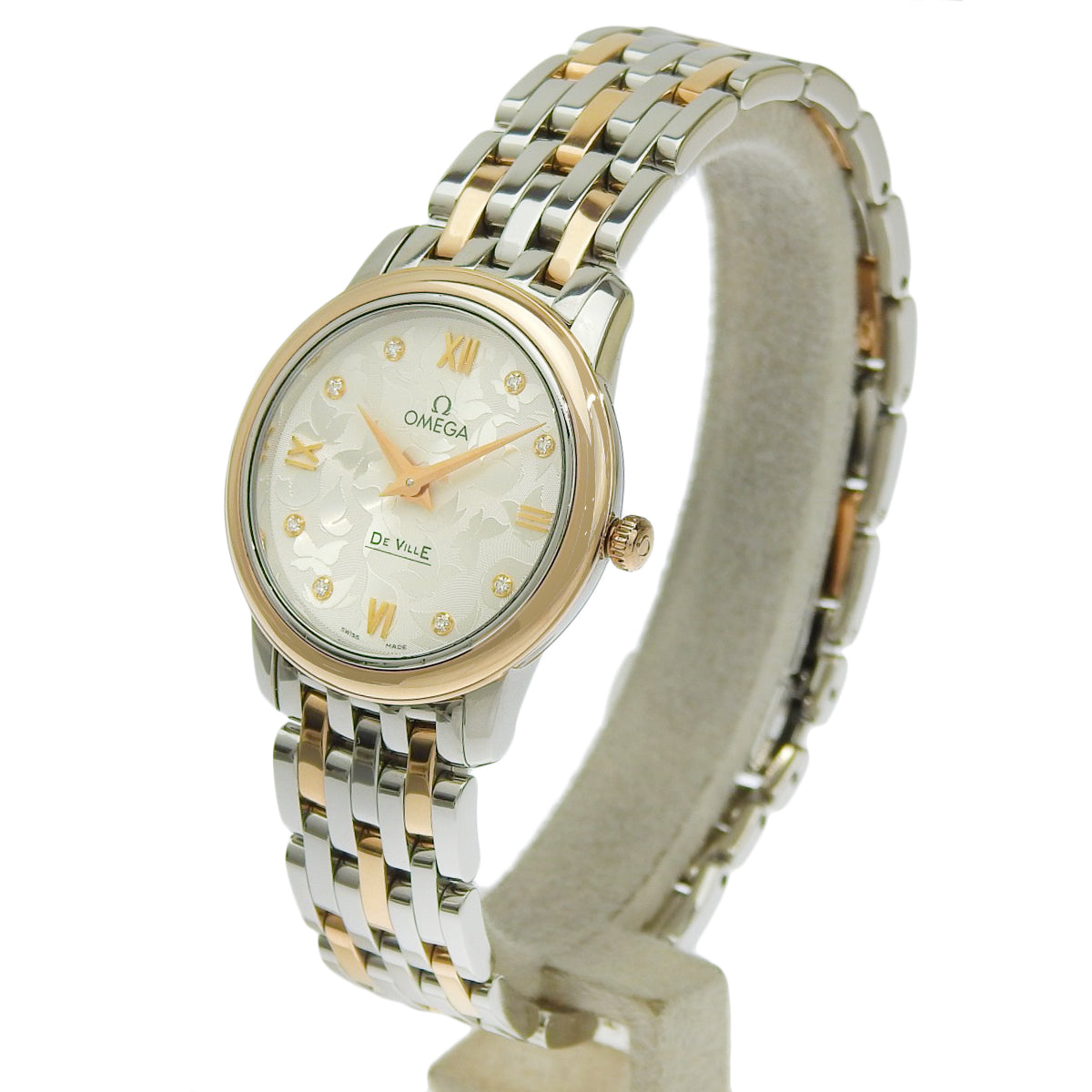 德维尔 Prestige 424.20.27.60.52.002 SS 钻石指针/蝴蝶石英女士腕表