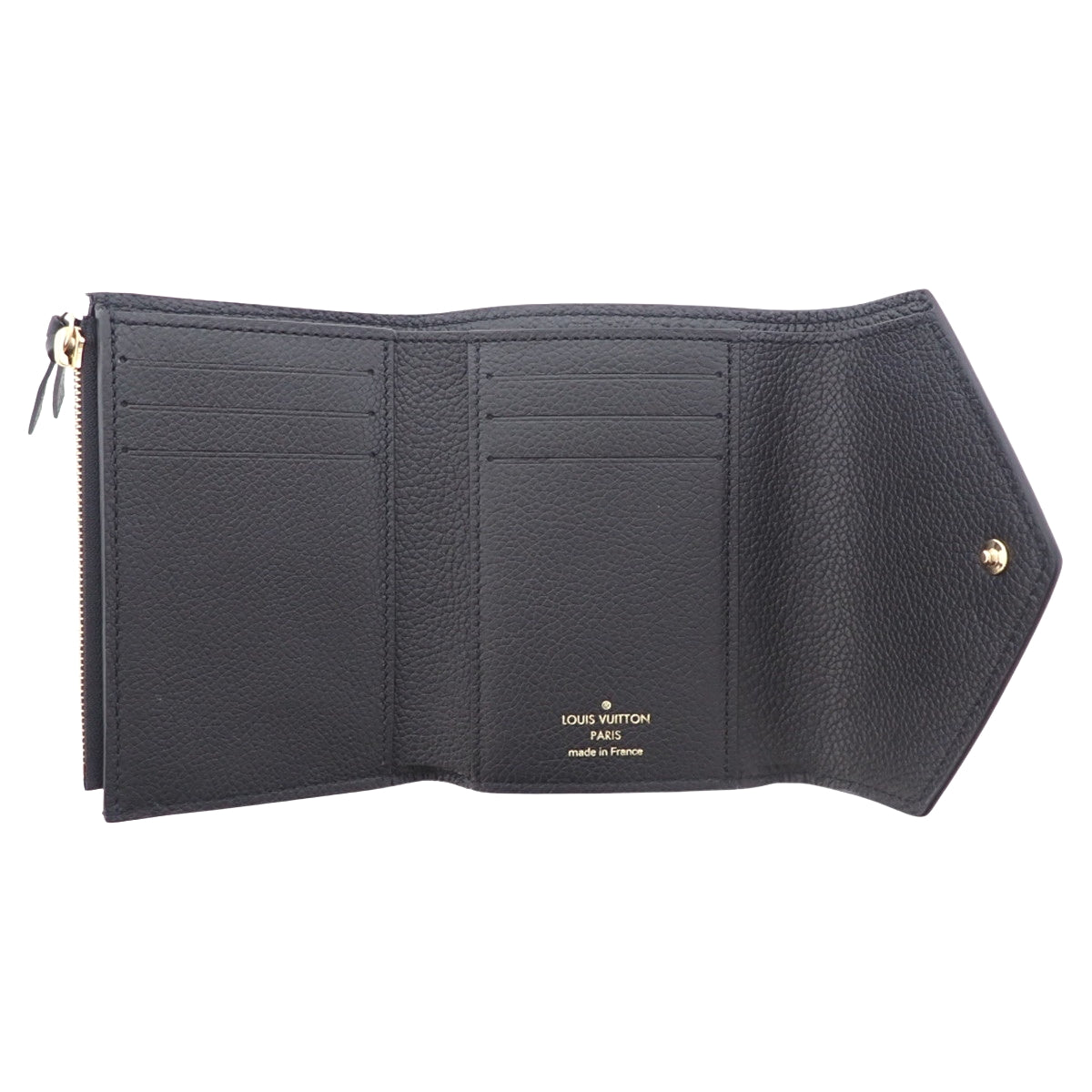 Monogram Empreinte Portefeuille Victorine Tri-fold Mini Wallet in Monogram Empreinte Noir, M64060