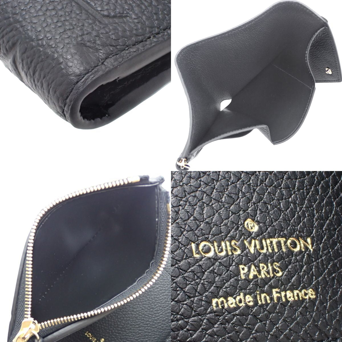 Monogram Empreinte Portefeuille Victorine Tri-fold Mini Wallet in Monogram Empreinte Noir, M64060