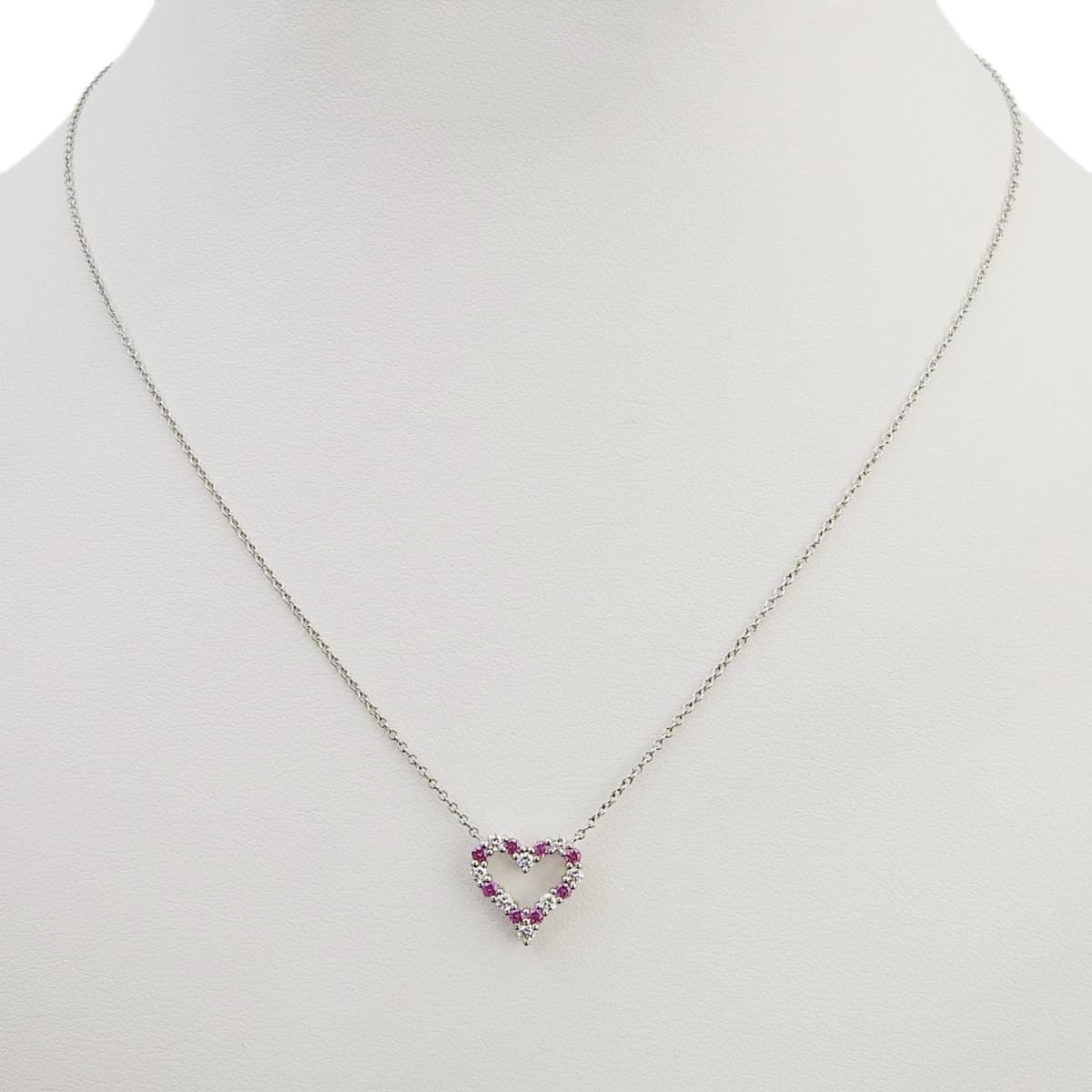 センチメンタル ハート ペンダント ダイヤモンド/サファイア Pt950プラチナ アクセサリー ジュエリー