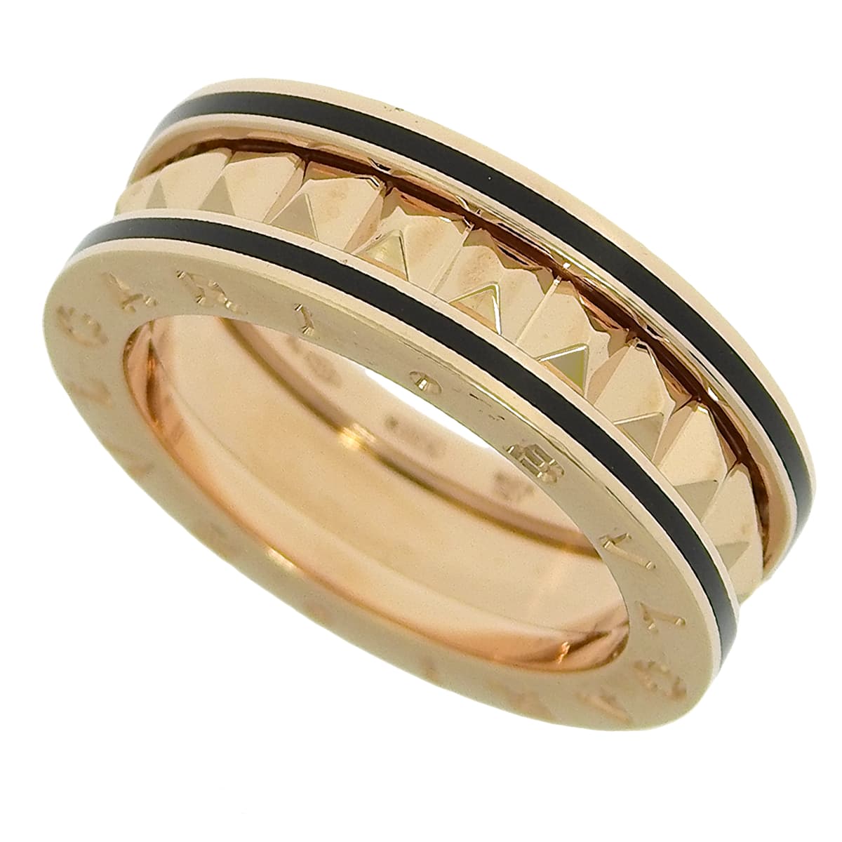 B.zero1 Rock Ring, 18K Pink Gold (PG), Ceramic