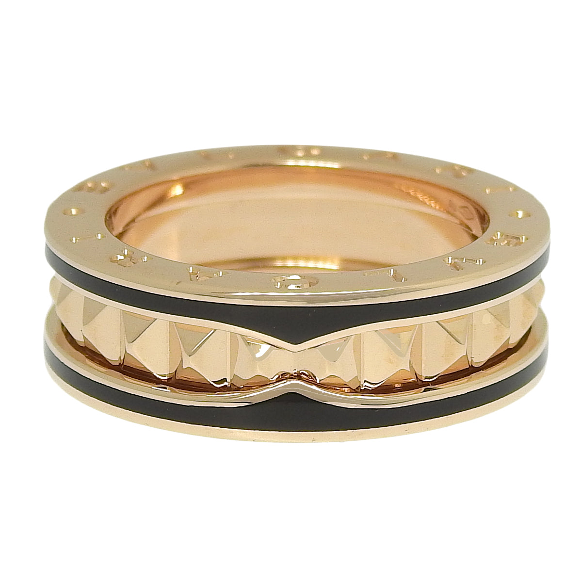 B.zero1 Rock Ring, 18K Pink Gold (PG), Ceramic