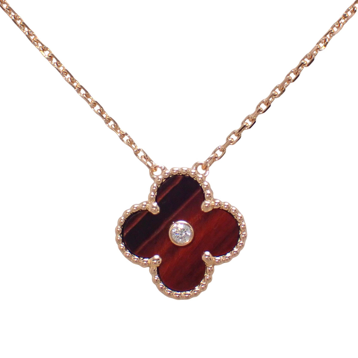 Vintage Alhambra Pendant, Diamond/Bullseye, Pink Gold (K18PG), 1PD, 2017 Holiday Limited Edition.