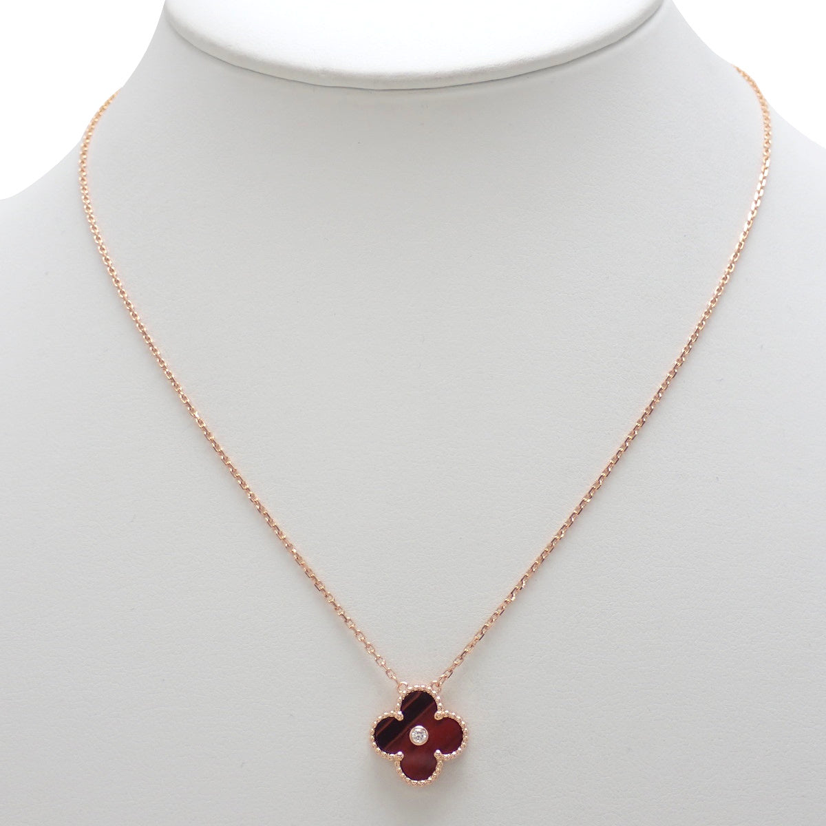 Vintage Alhambra Pendant, Diamond/Bullseye, Pink Gold (K18PG), 1PD, 2017 Holiday Limited Edition.