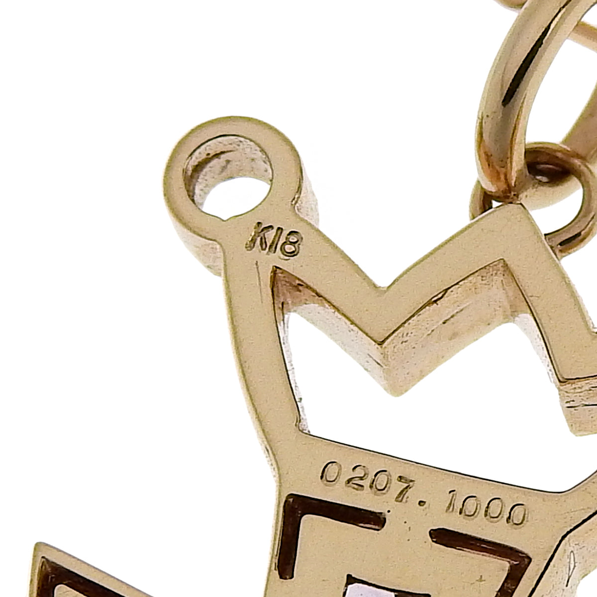 Crown Cross Necklace PS0.60 K18 Pink Gold PG GaGa MILANO GaGa Milano Accessory Jewelry