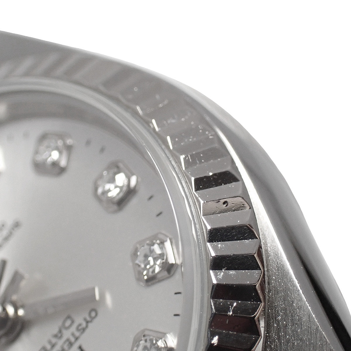 69174G Datejust 白金/不锈钢自动腕表,镶嵌 10 颗钻石