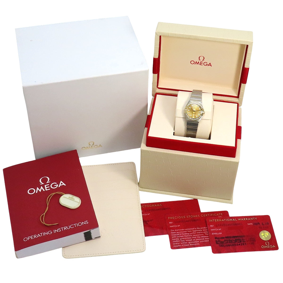 123.25.24.60.58.001 星座系列 黄金/精钢 石英表 镶钻表圈