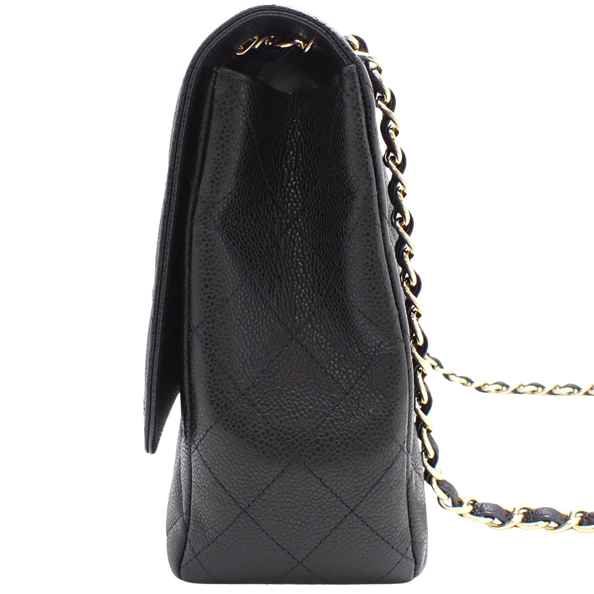 Matelasse, Coco Mark, Chain Shoulder, Caviar Skin, Black